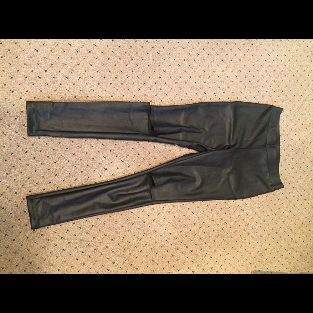 Black leather Express leggings size S